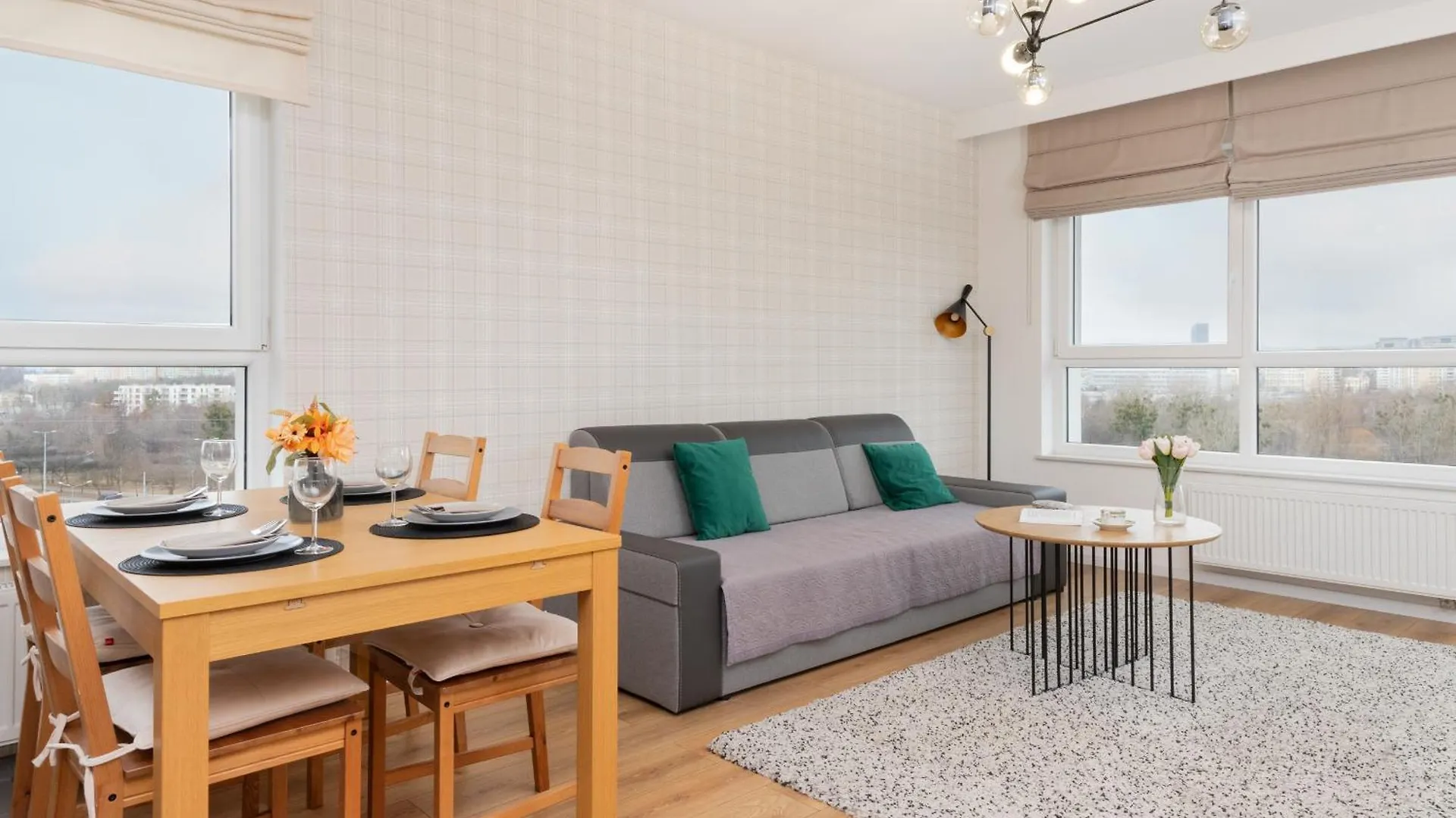9Th Floor Green And Grey Apartment In Gdansk Brzezno With Two Bedrooms And Parking By Noclegi Renters